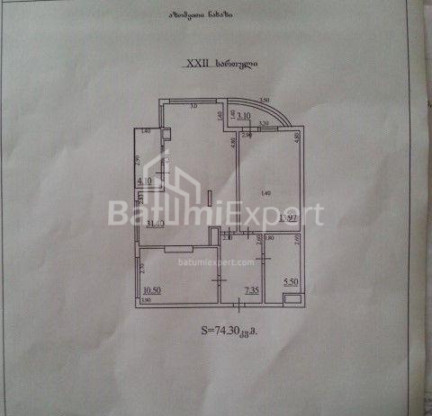 شقة سكنية 74 متر مربع - Tbel-Abuseridze, Batumi, جورجيا
