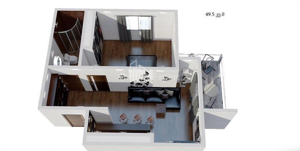 شقة سكنية 49 متر مربع - يوريفسكايا, Batumi, جورجيا