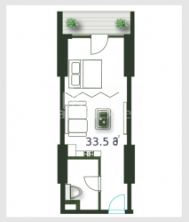 شقة سكنية 1-комн 33.5 m² - شريف خيمشياشفيلي, Batumi