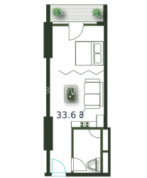 شقة سكنية 1-комн 33.6 m² - شريف خيمشياشفيلي, Batumi