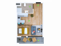 شقة سكنية 1-комн 33.8 m² - شريف خيمشياشفيلي, Batumi