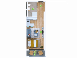 شقة سكنية 1-комн 33.5 m² - شريف خيمشياشفيلي, Batumi