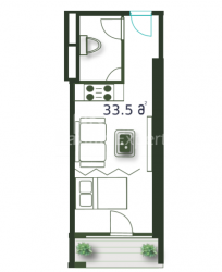 شقة سكنية 1-комн 33.5 m² - شريف خيمشياشفيلي, Batumi