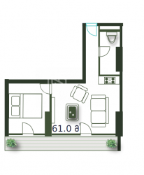شقة سكنية 2-комн 61 m² - شريف خيمشياشفيلي, Batumi