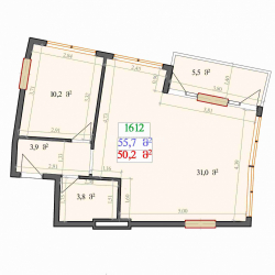 العنصر قيد الإنشاء 2-комн 55.7 m² - ليش وماريا كاتشينسكي, Batumi